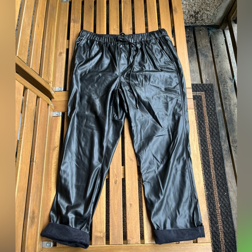 Wildfang Empower Vegan Leather Drawstring Pant